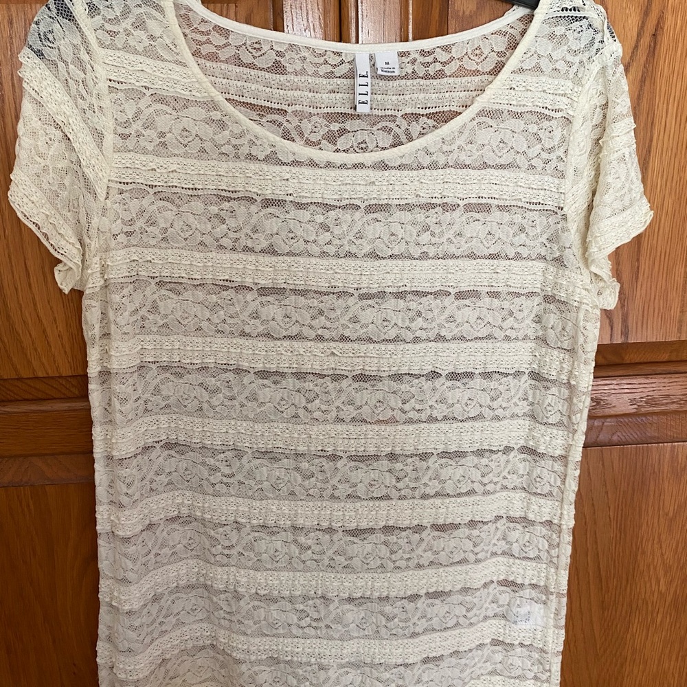 Elle Cream Lace Top